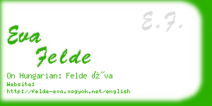 eva felde business card